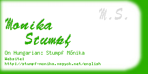 monika stumpf business card